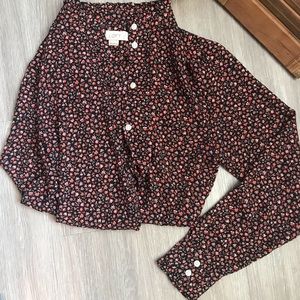 Loft Fall 🍂 Floral Long-Sleeved Blouse